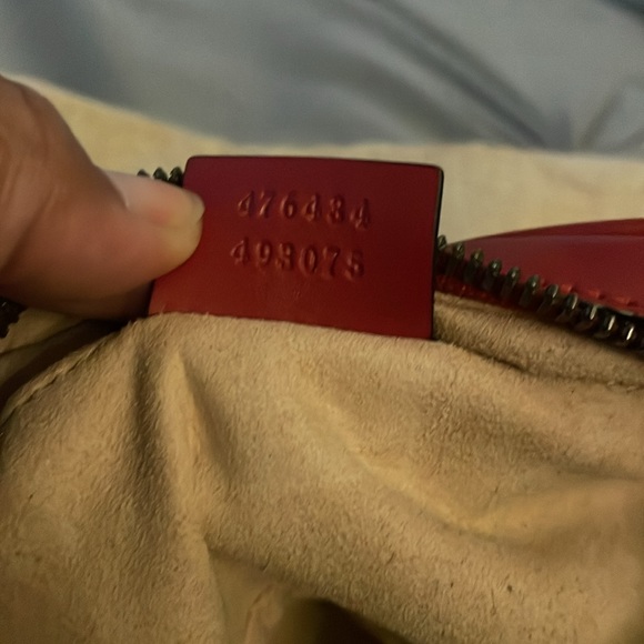 Gucci Belt Marmont 65 small Matelasse Red leather messenger bag - Picture 9 of 11